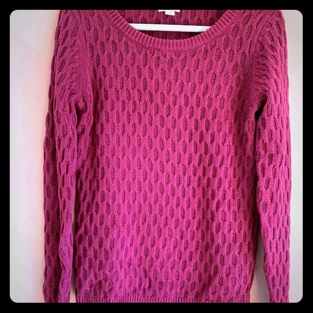 Old Navy burgundy cotton sweater